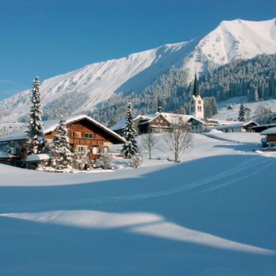 Chalet in de sneeuw