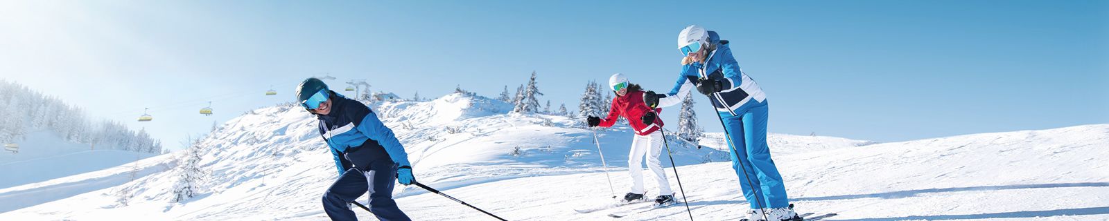 Skiers op de piste