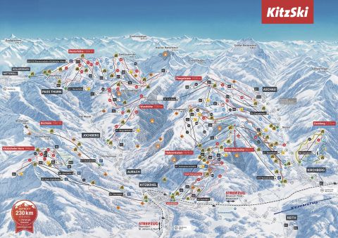 Pistekaart Kitzbühel - Kirchberg