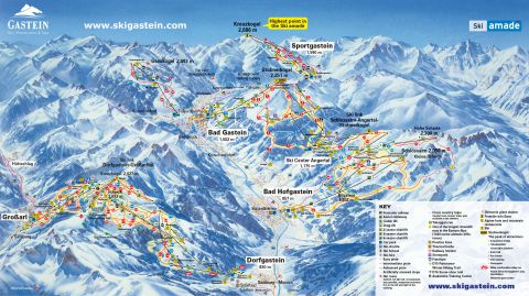 Pistekaart Ski Gastein