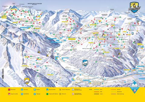 Pistekaart Mayrhofen - Hippach