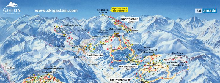 Pistekaart Ski Gastein
